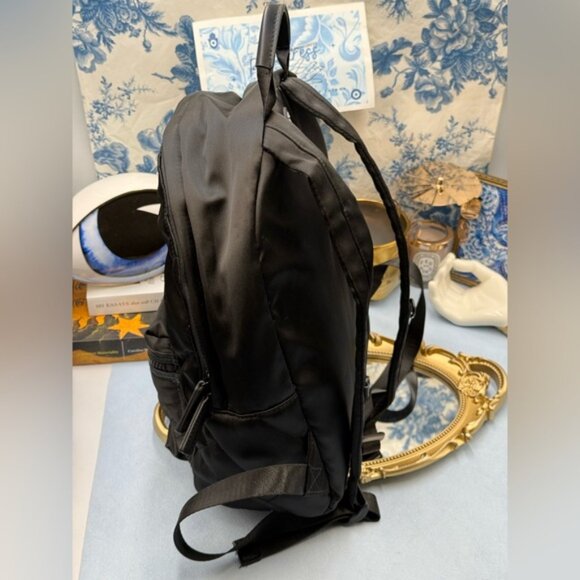 🆕 KURT GEIGER LONDON 🧿 NWOT Recycled Nylon Drench Zip Backpack, Black Nylon - Picture 7 of 16